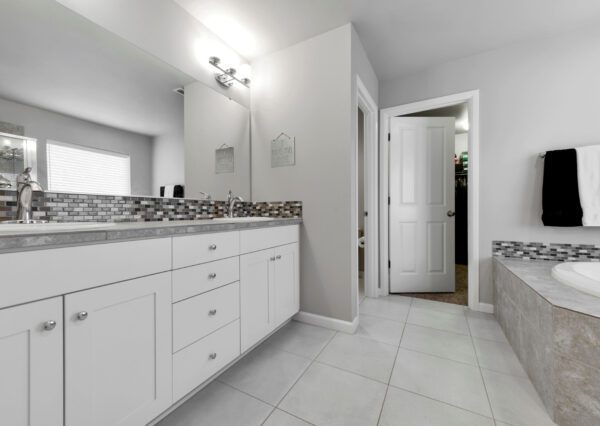 Renton, WA / USA - Jan. 12, 2019: Luxury bathroom interior