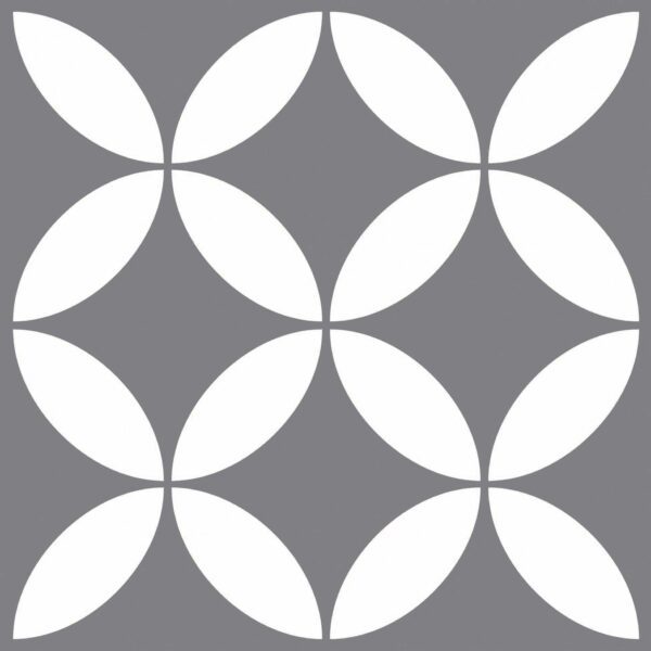 Petal White on Grey T004